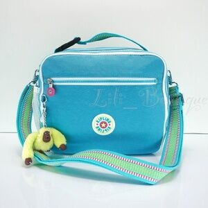 Kipling Ermy Insulated Lunch Bag KI9060 Polyamide EVA Fresh Aqua Turquoise NWT